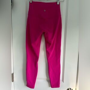 Size 4 pink (sonic?) double lined 25” align leggings